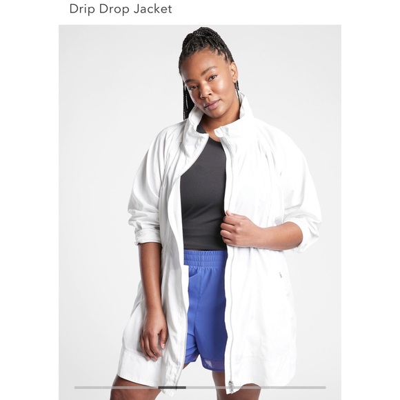 Athleta Drip Drop Jacket SZ 1X - NWT - White - Picture 1 of 15